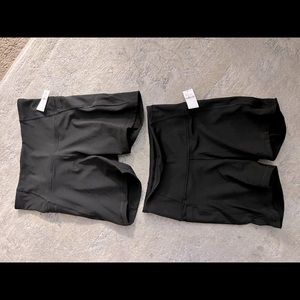 BNWT, (2) Size Small, black biker shorts from Old Navy